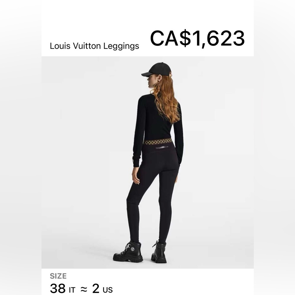 LOUIS VUITTON LOGO LEGGINGS PANTS WORKOUT ELASTENE YOGA JOGGERS EUC
SZ 36 S-xs
